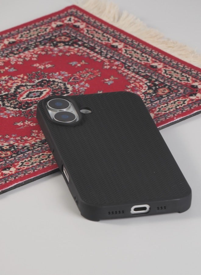 ShebSheb Soft TPU 3D Braided Style Fabric Phone Case for iPhone 16 - Image 4