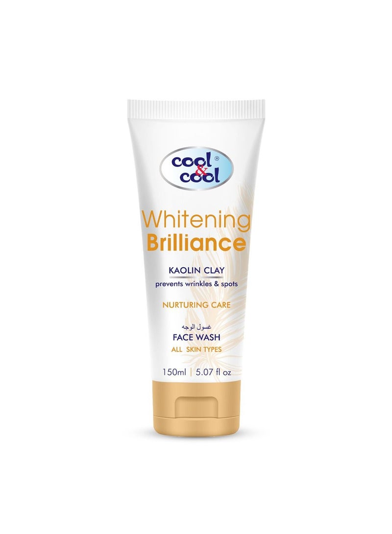 كول اند كول غسول الوجه كول آند كول لتبييض البشرة 150 مل - طين الكاولين، خالي من البارابين، يمنع التجاعيد والبقع، رعاية مغذية لجميع أنواع البشرة - Image 1