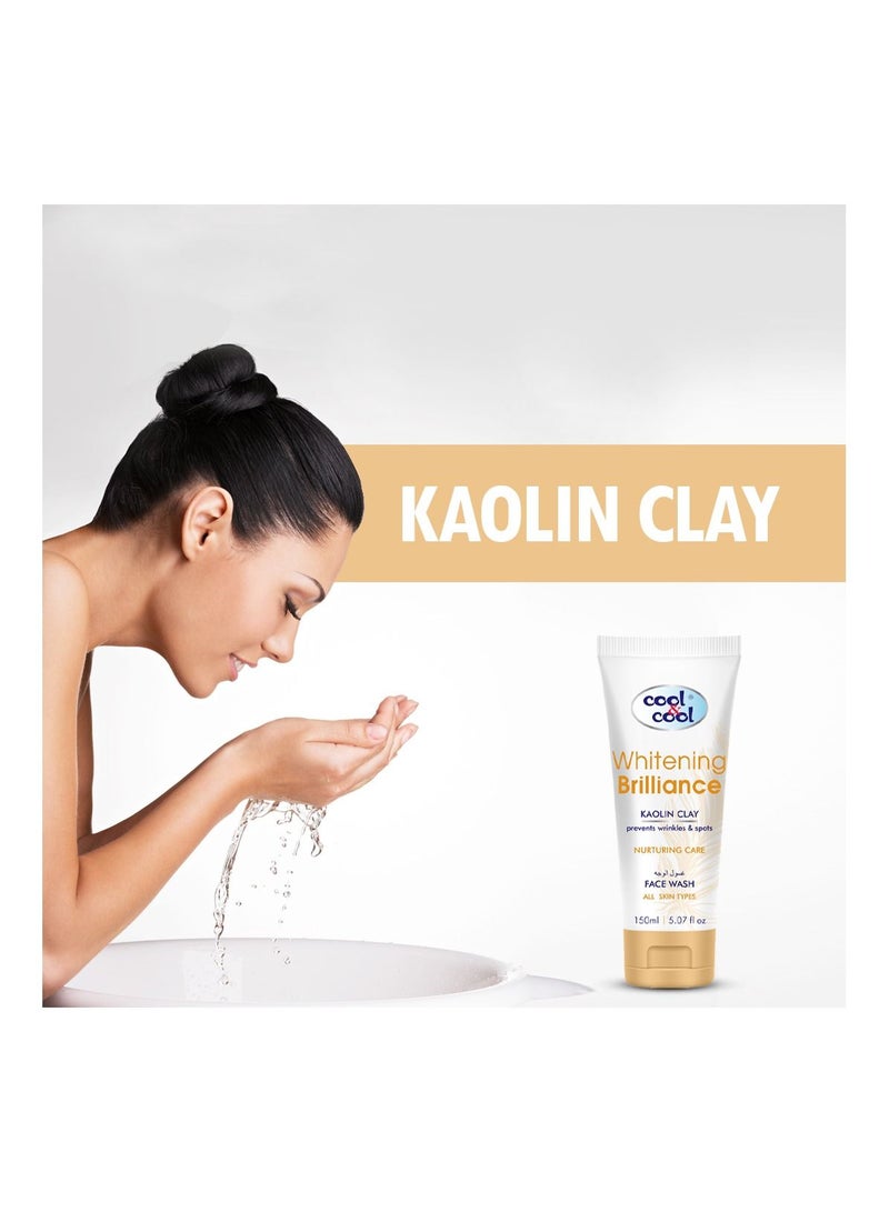 كول اند كول غسول الوجه كول آند كول لتبييض البشرة 150 مل - طين الكاولين، خالي من البارابين، يمنع التجاعيد والبقع، رعاية مغذية لجميع أنواع البشرة - Image 3