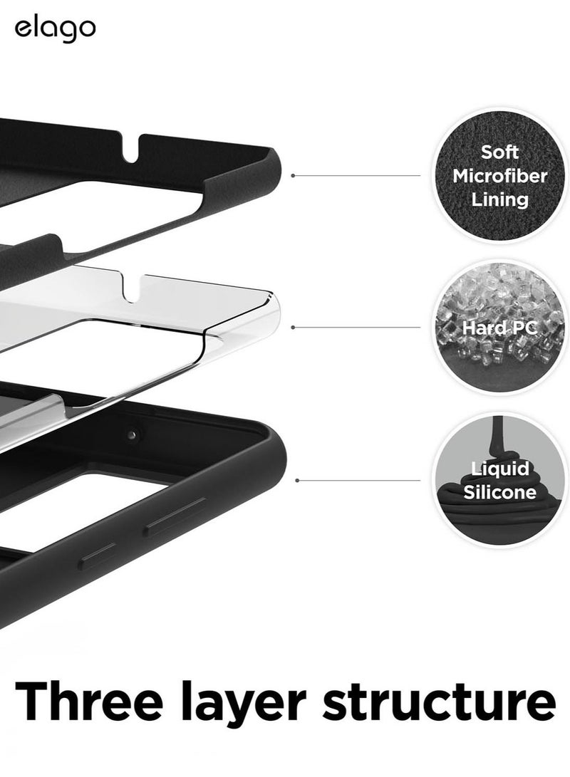 Elago Silicone for Samsung Galaxy S22 Ultra Case Cover - Black - Image 5
