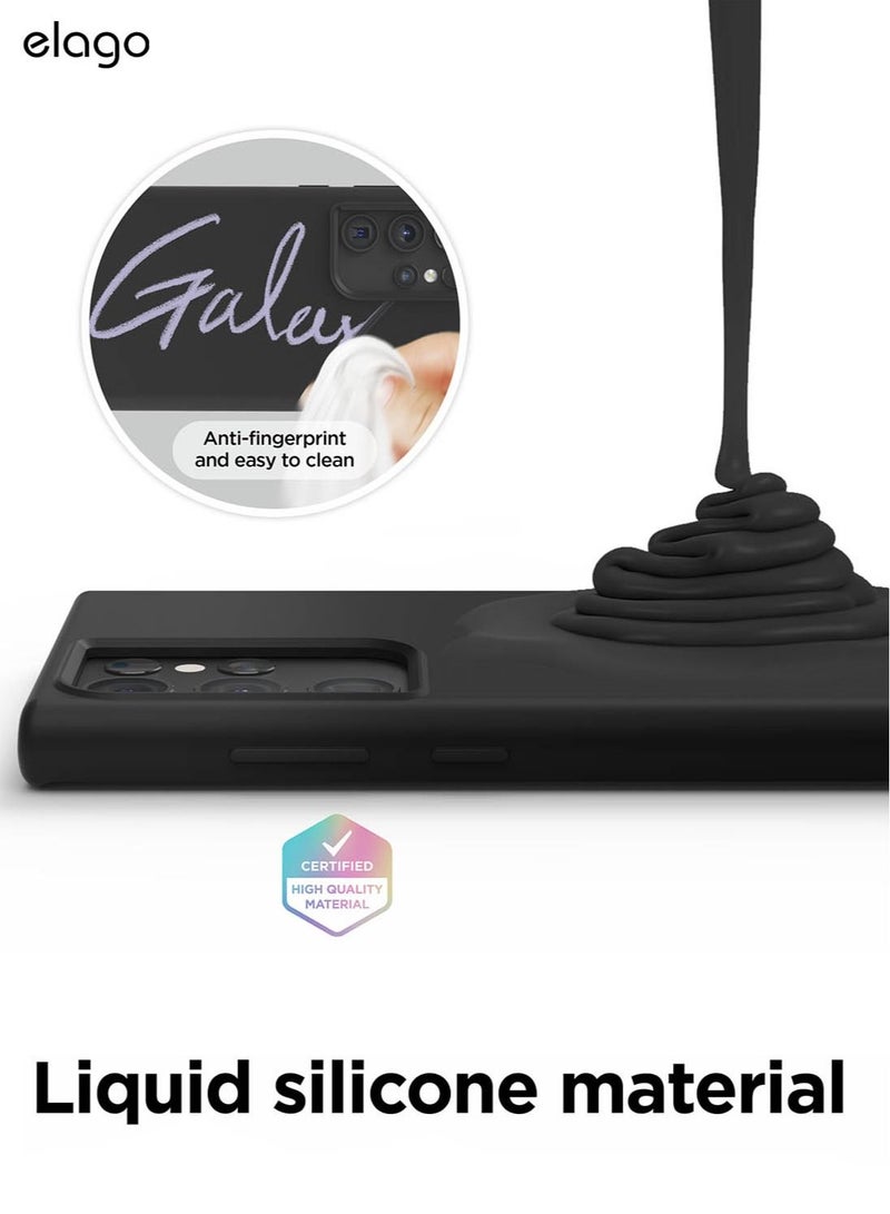 Elago Silicone for Samsung Galaxy S22 Ultra Case Cover - Black - Image 3