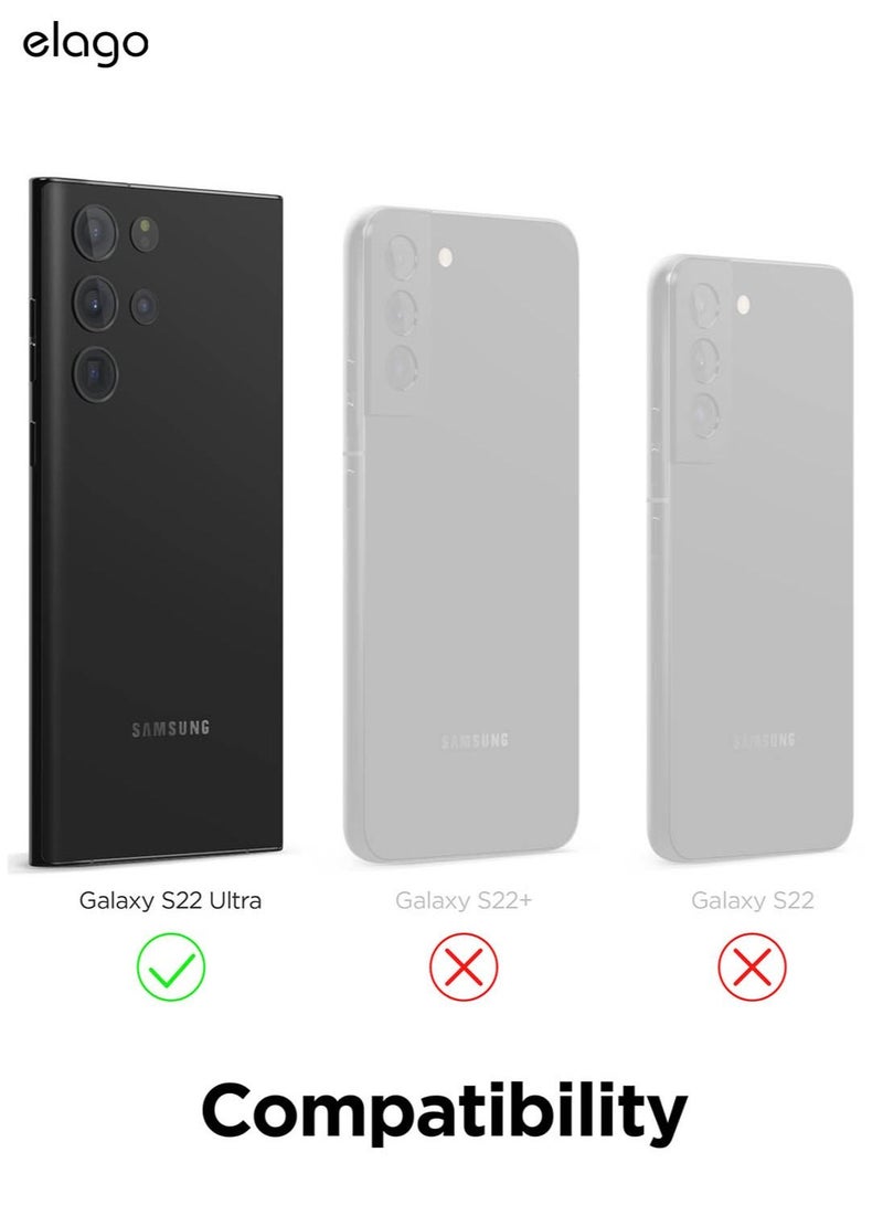 Elago Silicone for Samsung Galaxy S22 Ultra Case Cover - Black - Image 2