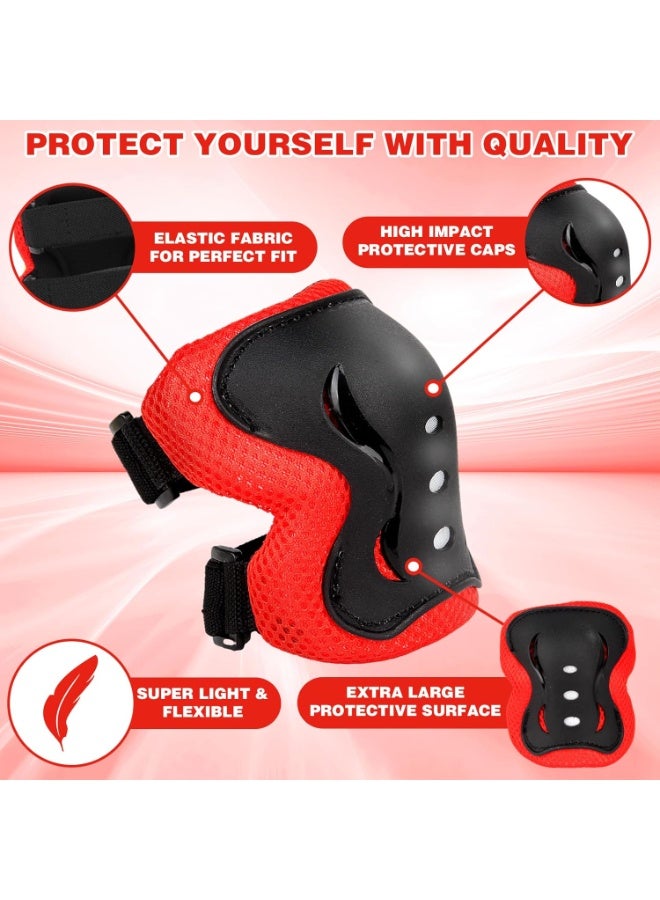 6-in-1 Protective Gear Pads Set for Skateboard Cycling Roller - MULTICULER - Image 5