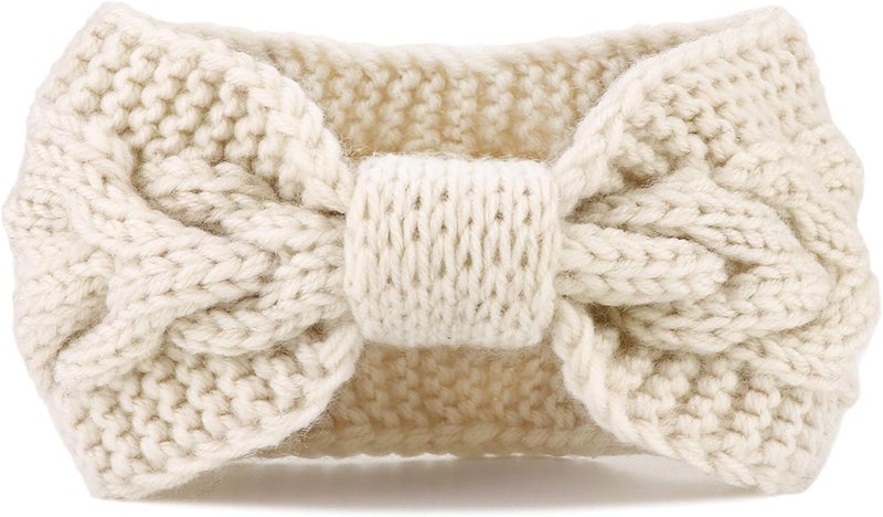 DRESHOW Winter Knit Chunky Headbands for Women Crochet Turban Knitted Ear Warmer Head Wrap Winter Accessories 4 Pack - Image 4