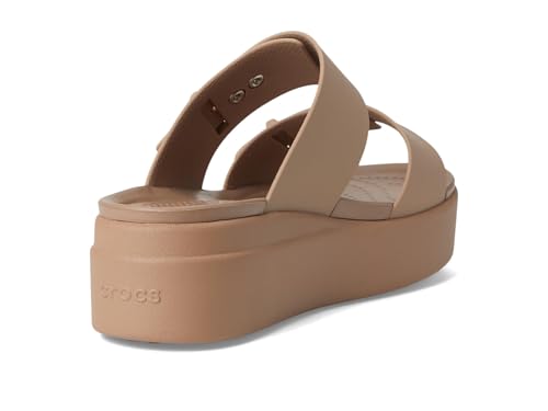 Crocs Brooklyn Buckle Low Wedge Latte 9 M - Image 5