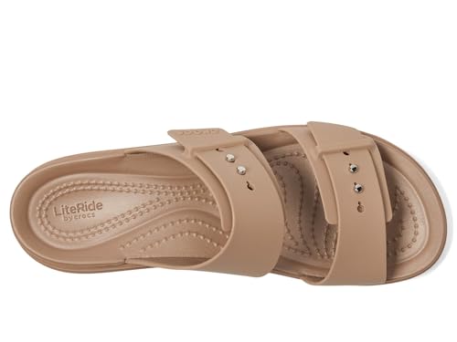 Crocs Brooklyn Buckle Low Wedge Latte 9 M - Image 2