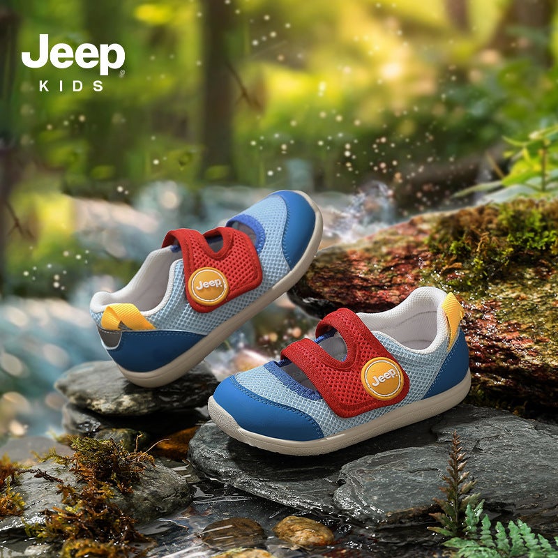 Jeep Kidsren'S Shoes 2025 Toddler Shoes Comfortable And Lightweight Girls Breathable Baby Shoes Velcro - Image 1