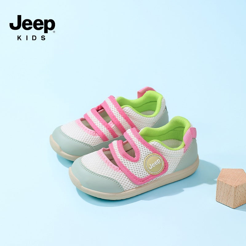 Jeep Kidsren'S Shoes 2025 Toddler Shoes Comfortable And Lightweight Girls Breathable Baby Shoes Velcro - Image 4