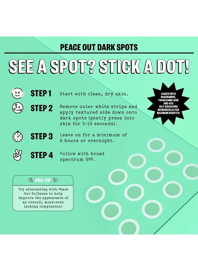 PEACE OUT - Peace Out Skincare Dark Spots. Dissolving Microneedling Dots to Reduce the Appearance of Dark Spots and Reveal Clear, Even Skin (12 dots) - Image 1