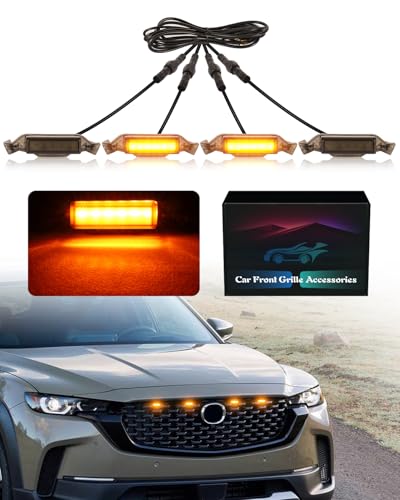 OKLSG LED Grill Lights for Mazda CX50 20222025 Grille Lights Mazda Accessories Front Grille Trims Yellow - Image 1