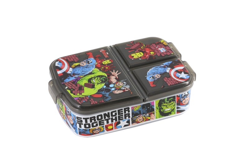 SKi Homeware Trio 3 Compartment Bento Lunch/Snack Box For Your Kids' School, Picnic, Sports | For Return Gifts Or Party Favours- Avengers - Image 1