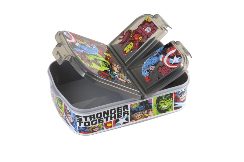SKi Homeware Trio 3 Compartment Bento Lunch/Snack Box For Your Kids' School, Picnic, Sports | For Return Gifts Or Party Favours- Avengers - Image 2