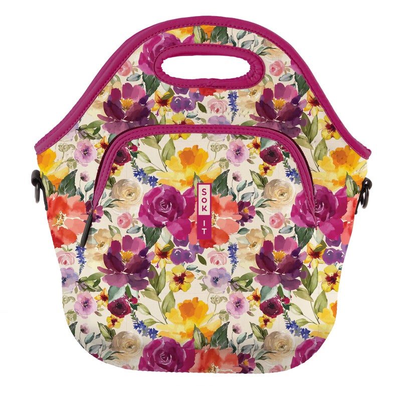 Sok It LunchTote Zippered Bag Insulated Neoprene Caddy Blooming Bright XLarge 65 Quart Lunch Tote - Image 2