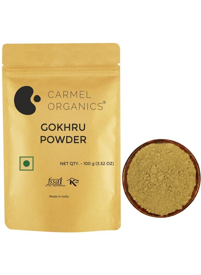 CARMEL ORGANICS CARMEL ORGANICS Gokhru/Gokshura/Tribulus Terrestris Powder 100 Gram, Boost Strength & Stamina Naturally | Non GMO | No Added Preservative or Additives | Palleru/Nerunjil Powder  - Image 1