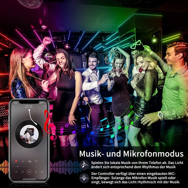 AILBTON 150ft Led Strip Lights(2 Rolls of 75ft led Lights) Ultra Long Led Light Strip with App Voice Control Remote,5050 RGB Music Sync Color Changing Led Lights for Bedroom,Party,Home Decoration - Image 3