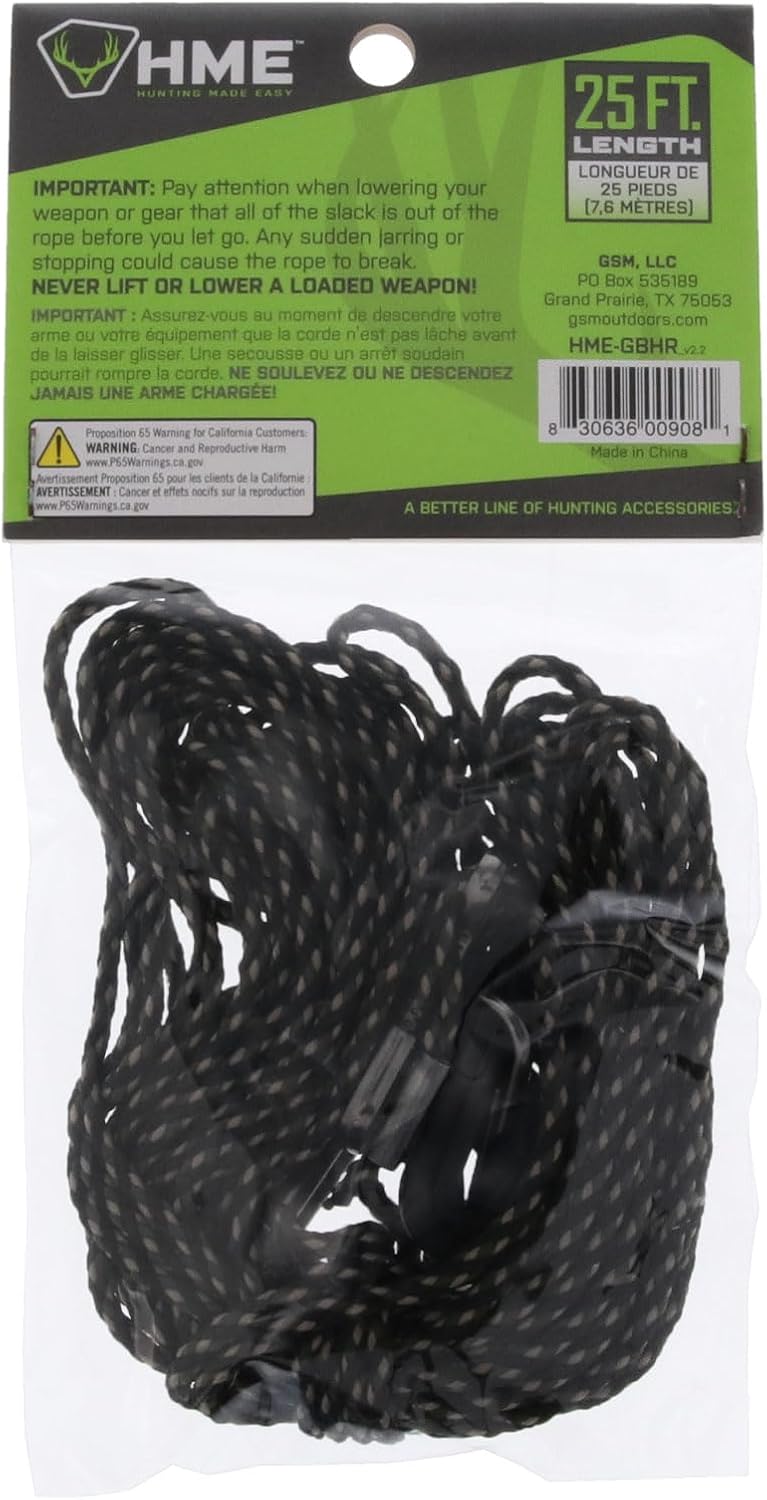 HME Gear & Bow Hoist Rope (25FT) - Reliable Sturdy Adjustable Heavy Duty Tri-Color Cord for Lifting Hunting Gear - Image 4