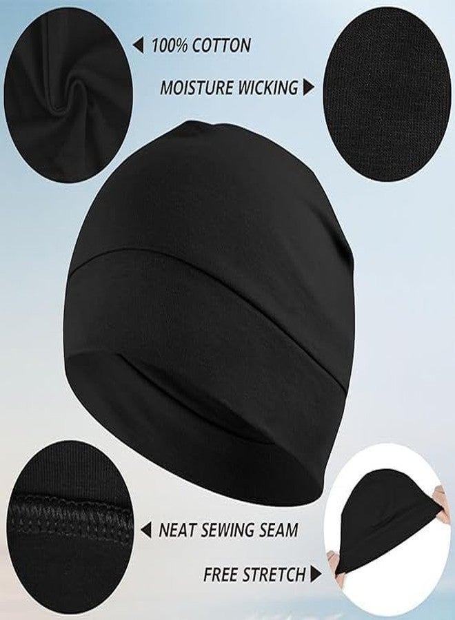 PAROPKAR Cotton Skull Caps, Lightweight Breathable Skull Beanie Sleep Cap Helmet Liner for Men Women - Image 2