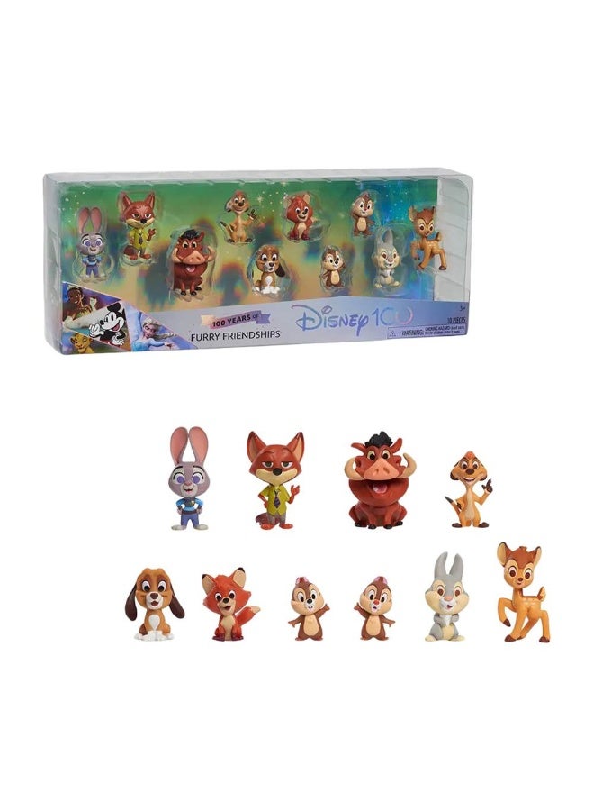Disney 100 Years Of Furry Friendships Celebration Figure Set (7 Cm, 10 Pack) - Image 2