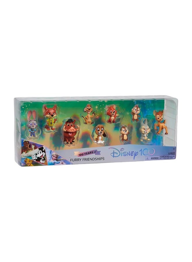 Disney 100 Years Of Furry Friendships Celebration Figure Set (7 Cm, 10 Pack) - Image 3