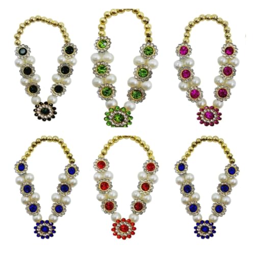 DT DECTONE Small Multi Jarkan Haar for God Idol Murti Haar Garland Haar for God Idols, Small Haar for Statue, Figurines, 7 cm (Multi Jarkan) - Image 1
