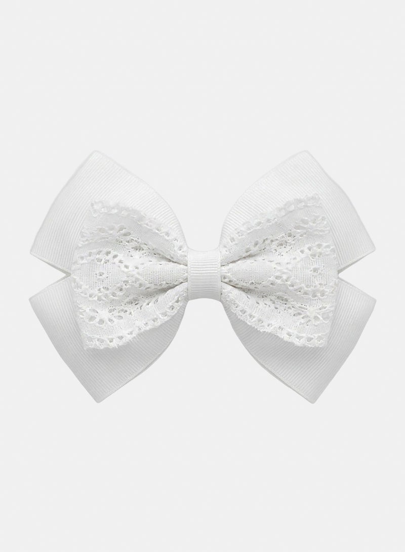 Al Nasser Girls Lace Overlay Bow Hair Clip Set - Image 2