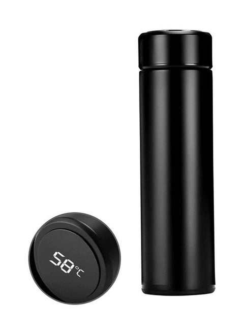 Double Wall Insulated Stainless Steel Vacuum Flask Thermos With Lcd Touch Temperature Display And Strainer