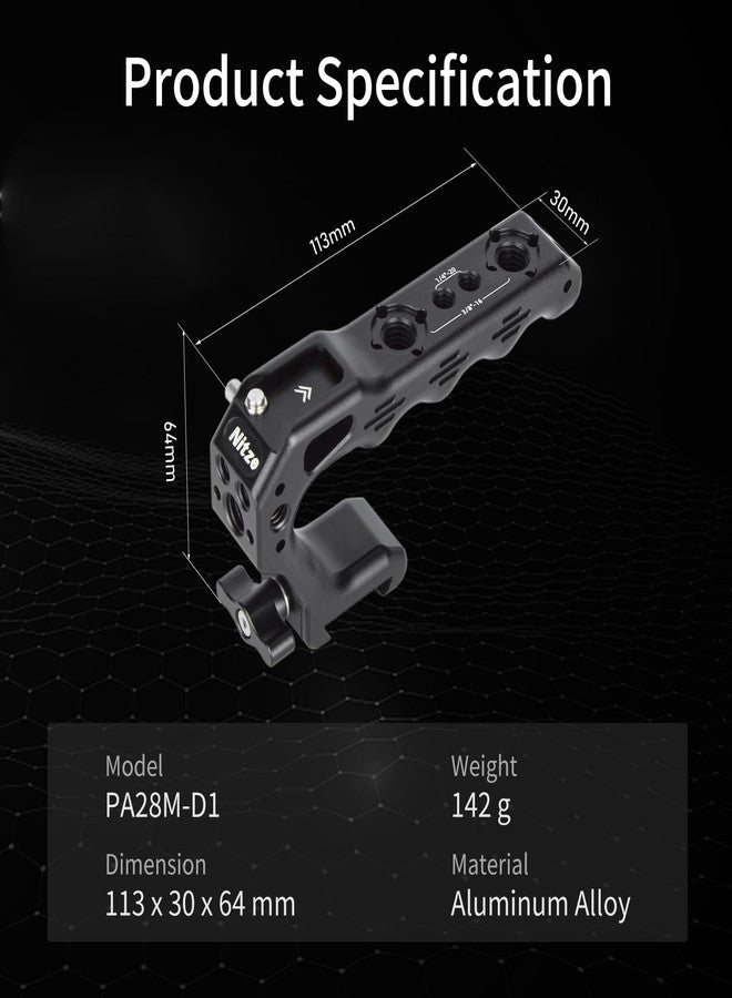 Nitze Lil Stinger II Handle with NATO Clamp DSLR Camera NATO Top Handle - PA28M-D1 - Image 2