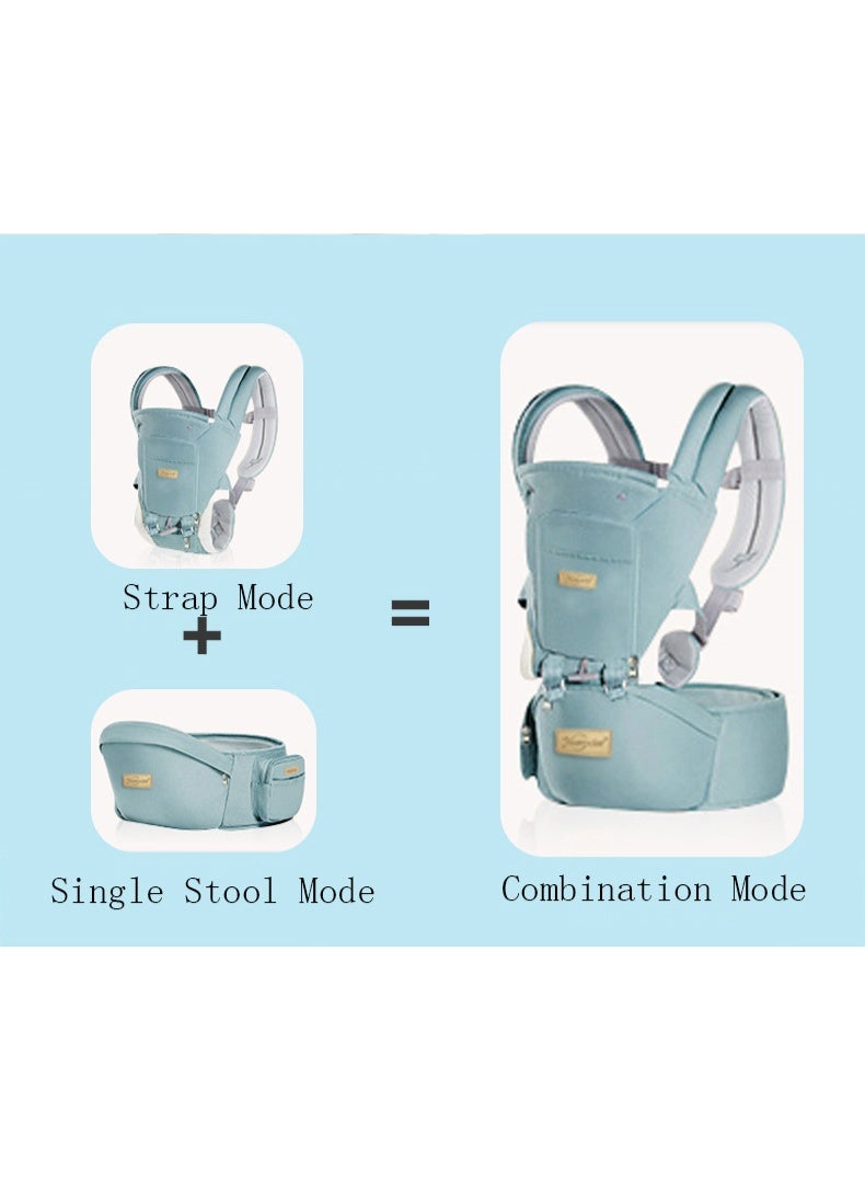 انسولار حامل اطفال 6 في 1 مع مقعد خصر/مقعد ورك للرضاعة الطبيعية، مقاس واحد يناسب الجميع - يتكيف مع حديثي الولادة والرضع والاطفال الصغار - Image 2