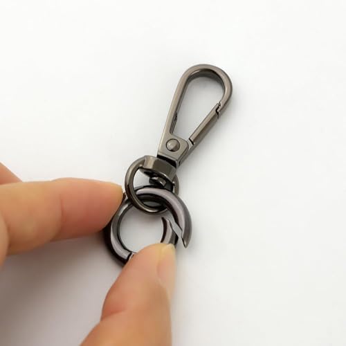 Tia Strap Buckles Metal Clasps Lobster for Handbag,Spring Ring,Purse Dog Hook,Key Chain Swivel Trigger Snap Hook DIY and Purse Making Accessories (2, Swivel Snap Hooks with 20mm Black Spring Ring) - Image 4