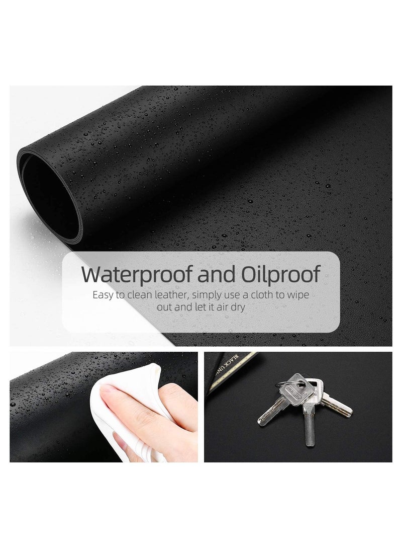 Cool Baby COOLBABY Office Desk Pad, Ultra Thin Waterproof Gaming Mouse Pad, Dual Use Desk Writing Mat Extended Keyboard Pad(70*35 CM，Black+Black)  - Image 3