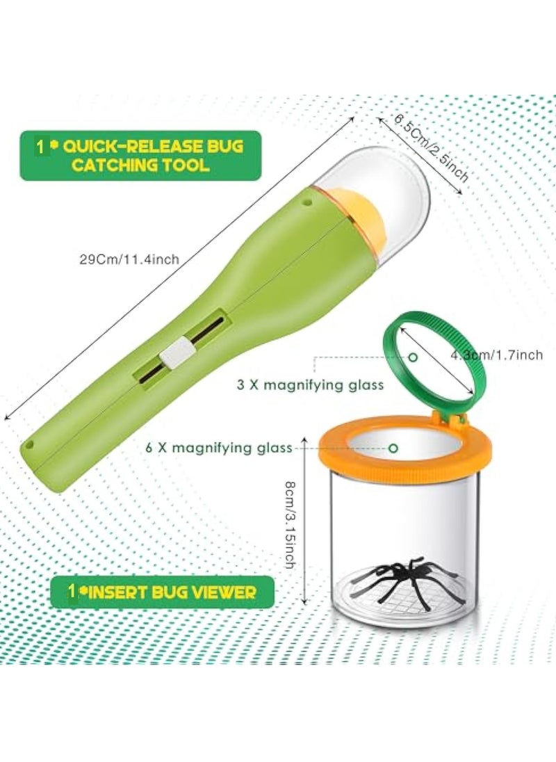 KASTWAVE - 1 Pack Insect Bug Catcher with Magnifying Insect Bug Box, Kids Bug Catching Kit, Contactless Quick Release Insects Catching Tool, for Home Boy Girl Viewing Insects Nature Explore - Image 1