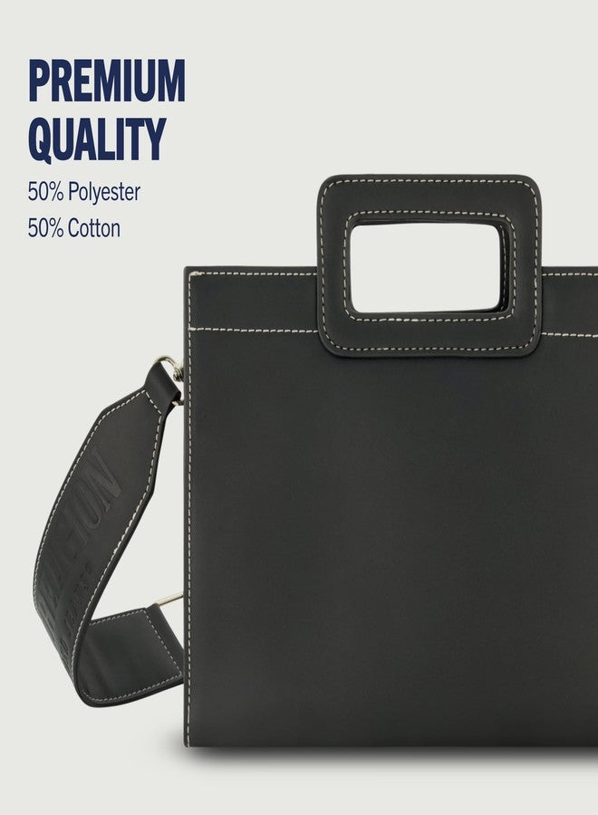 True Religion Women's Tote Bag, Medium Modern Travel Shoulder Handbag with Adjustable Strap and Horseshoe Motif, Black - Image 5