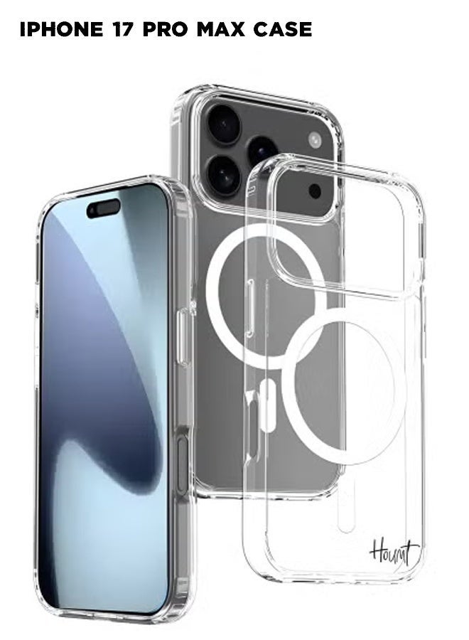 Raxoom iPhone 17 Pro Max Case Magsafe, Wireless Charging Support Clear iPhone 17 Pro Max Cover Anti Scratch Shockproof Protective Phone Case for Apple iPhone 17 Pro Max 6.9inch - Image 1