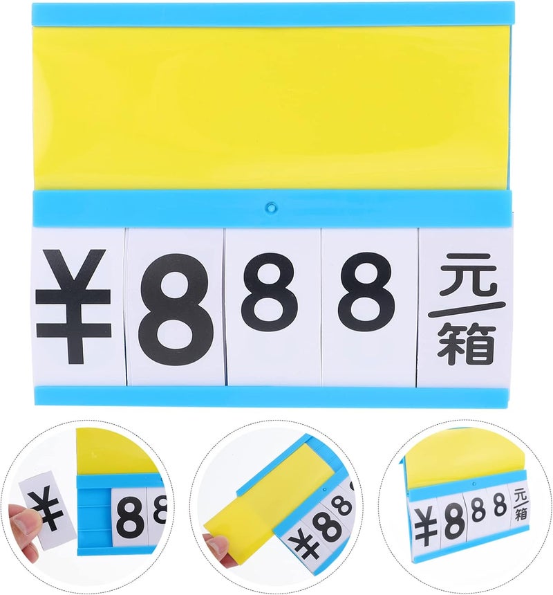 klarako 4pcs Commodity Price tag Pricing Label Sticker Garage Labels Price Card Signs for Sales Supermarket Price Label Price Label Stickers Retail Price Sign Number Plastic - Image 5