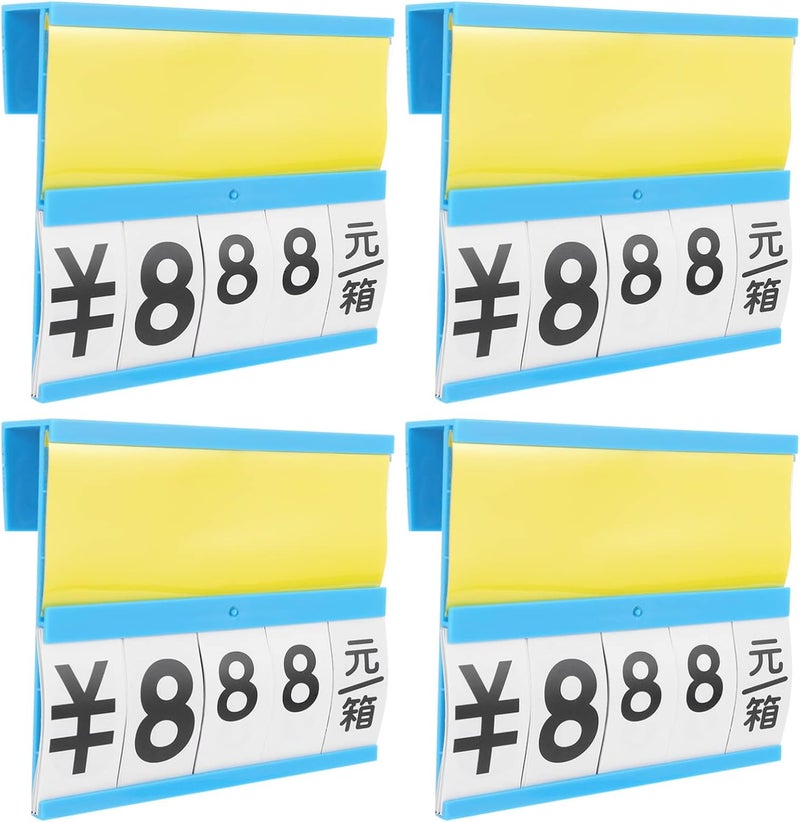 klarako 4pcs Commodity Price tag Pricing Label Sticker Garage Labels Price Card Signs for Sales Supermarket Price Label Price Label Stickers Retail Price Sign Number Plastic - Image 1