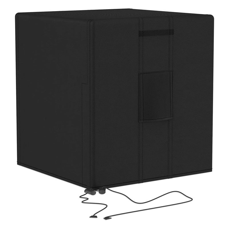 BROSYDA Central Large Air Conditioner Cover for Outside Units Waterproof  Windproof Outdoor AC Units Cover Black 32x32x36 Inch