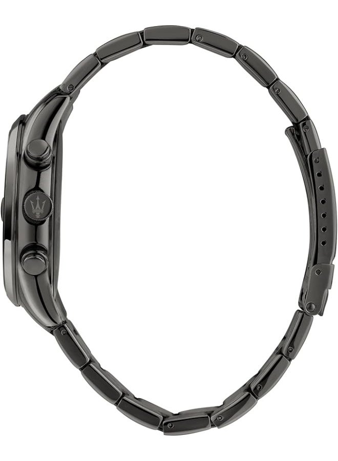 مازيراتي ساعة مازيراتي أترازيو 43 ملم ذات ميناء أزرق متعدد للرجال بحزام من السيليكون - Image 2