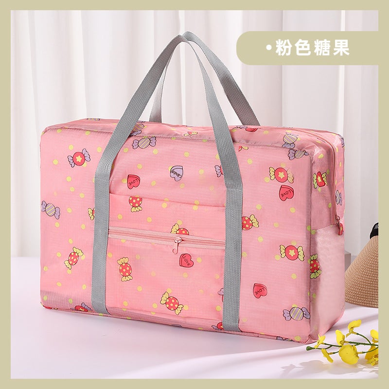 New Multi-Functional Foldable Travel Bag Pink candy 