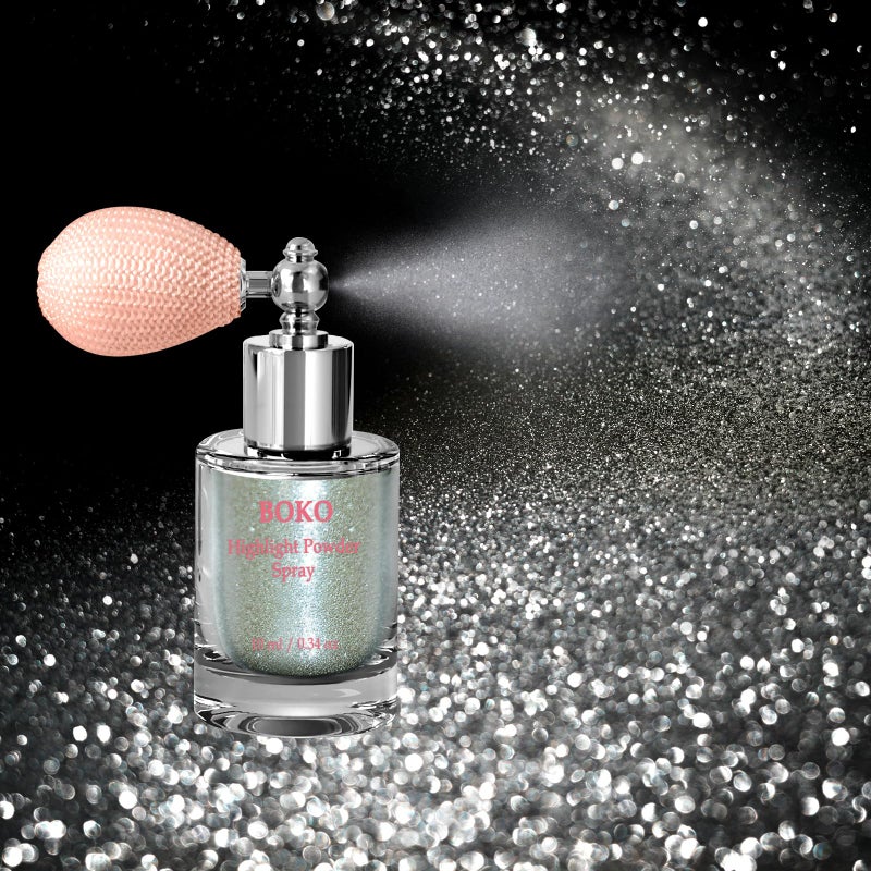 Boko Body Glitter Spray, Glitter Spray for Sparkling Body Face Hair Nail Clothes, Hair Glitter Spray Body Shimmer Powder for Highlighter Makeup Festival Party Concert Rave Accessories - Image 1