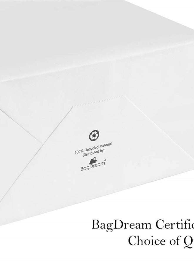 BagDream Gift Bags 10x5x13 25Pcs White Paper Bags Gift Bags with Handles Bulk Shopping Bags, Merchandise Bags, Retail Bags, Party Favor Bags, 100% Recyclable Paper Bags Sacks - Image 3