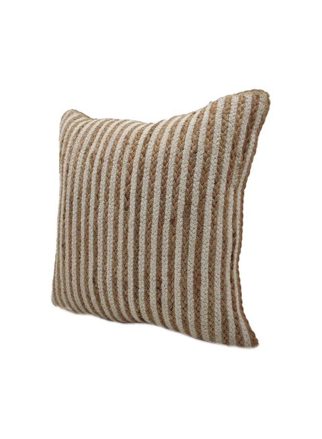 Ramsha Natural Jute & Cotton Cushion - CS 031 (45x45cm) - Image 2