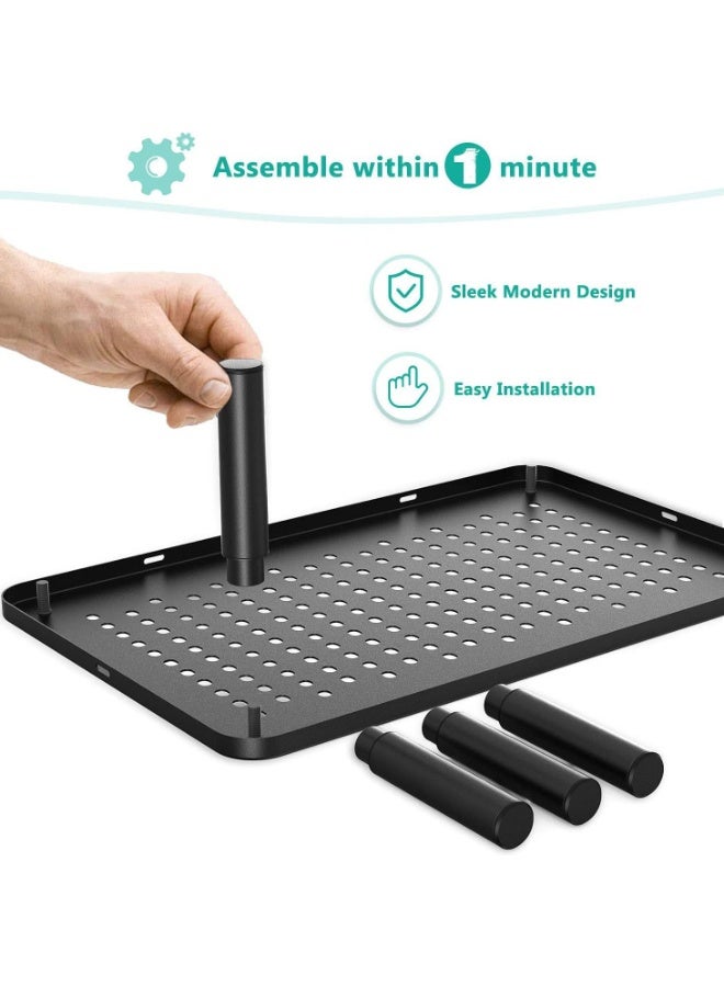 Monitor Stand - Monitor Stand Riser 3 Height Adjustable, Monitor Riser with Airflow Vents, Laptop Stand for Desk, Laptop Riser, Desk Organizer for Monitor, 15.6 Laptop, PC, Printer - Image 3