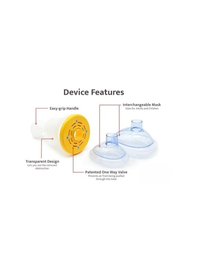 FLOWING - Emergency Choking Rescue Kit: Portable First Aid Suction Device,Choking Rescue Device, Rescue Kit for Children u0026 Adults,young u0026 Pediatric Masks with instruction paper Included - Image 1