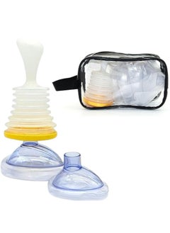 Emergency Choking Rescue Kit: Portable First Aid Suction Device,Choking Rescue Device, Rescue Kit for Children u0026 Adults,young u0026 Pediatric Masks with instruction paper Included
