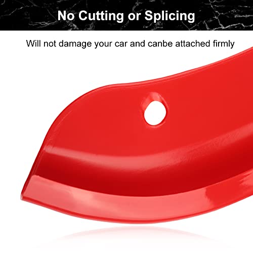JDMON Front Bumper Lip Splitter Protector Compatible with Dodge Challenger SRT Hellcat 2015-2021 2015 2016 2017 2018 2019 2020 2021, SRT Challenger Accessories, Not for Widebody, Red, 2pcs - Image 4