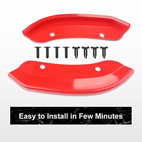 JDMON Front Bumper Lip Splitter Protector Compatible with Dodge Challenger SRT Hellcat 2015-2021 2015 2016 2017 2018 2019 2020 2021, SRT Challenger Accessories, Not for Widebody, Red, 2pcs - Image 3