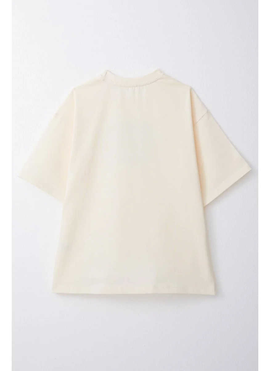 بريز Boy T-Shirt Text Printed 8-14 Years, Cream