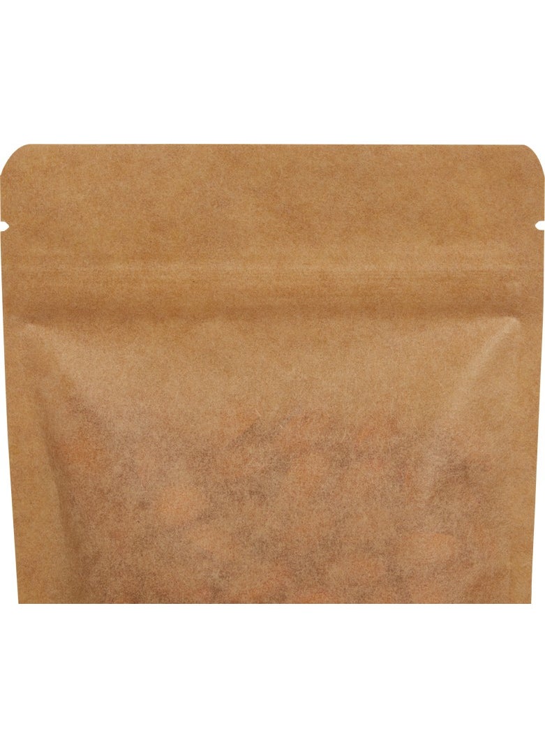 Packanya 16x27x4 Cm-200 Pieces Kraft Doypack with Narrow Window  - Image 3