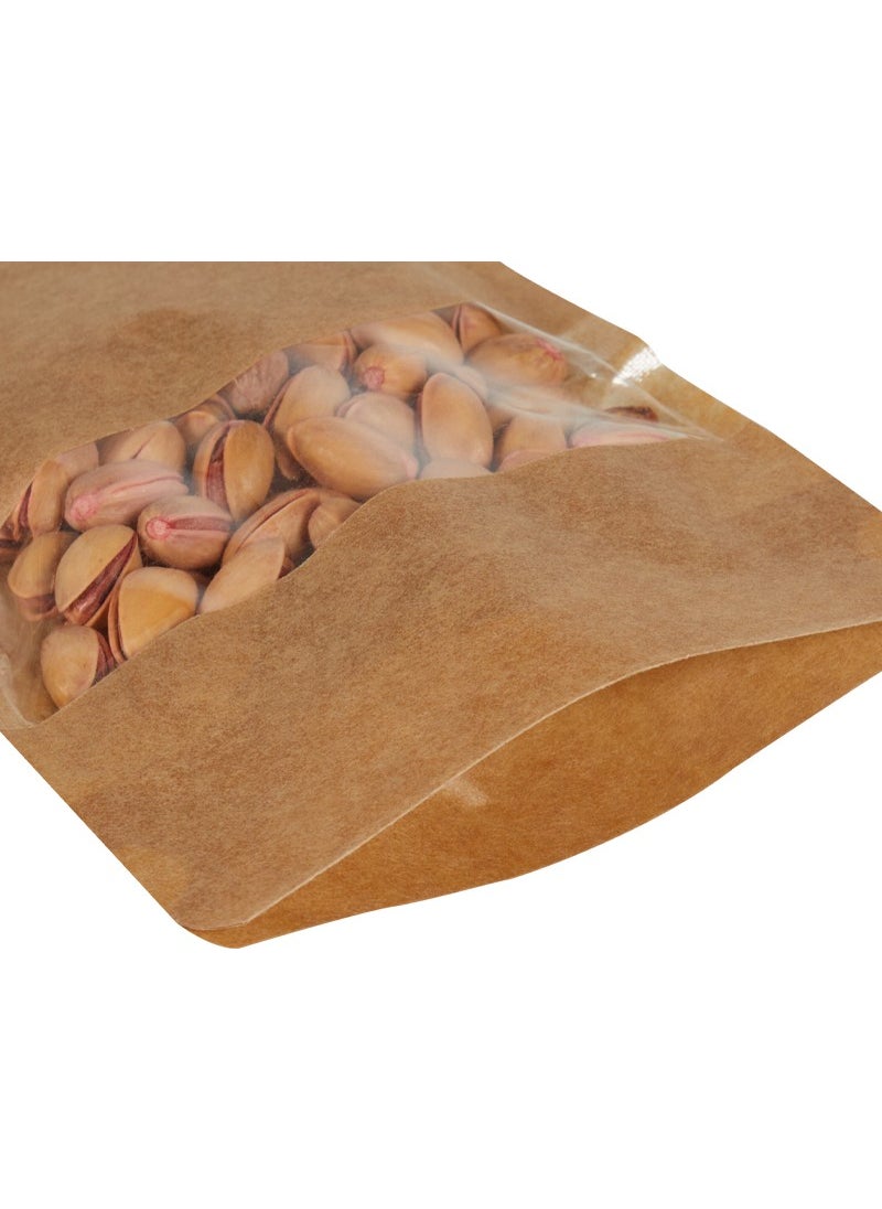 Packanya 16x27x4 Cm-200 Pieces Kraft Doypack with Narrow Window  - Image 4