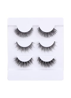 Calailis False Eyelash, Eye Makeup Lash 3D Faux Mink Fake Eyelash Long Natural Eyelashes 3 Pairs with 5g False Eyelash Glue  - Image 2